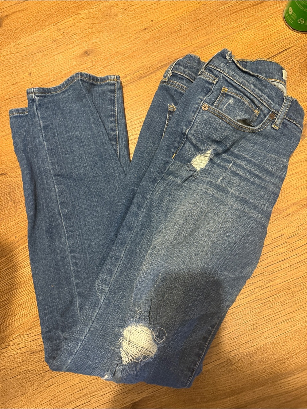 Abercrombie & Fitch Light Blue Distressed  Jeans - Picture 5 of 5